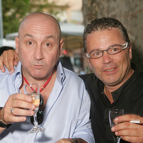 Matteo Monì con Maurizio Battista