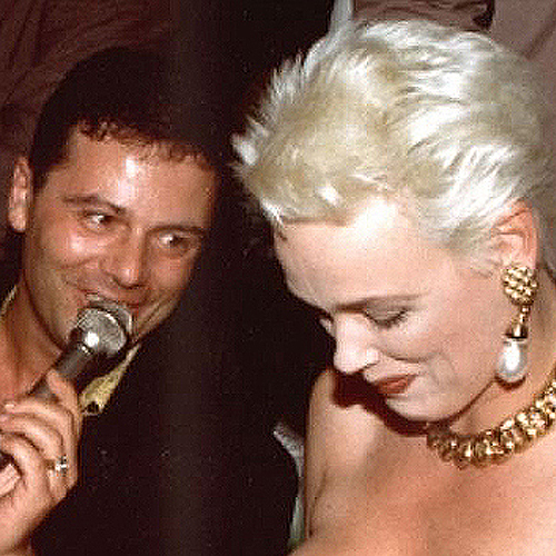 Matteo Monì con Brigitte Nielse
