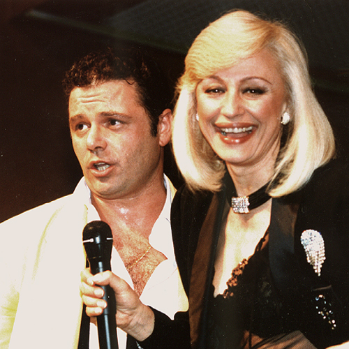 Matteo Monì con Raffaella Carrà